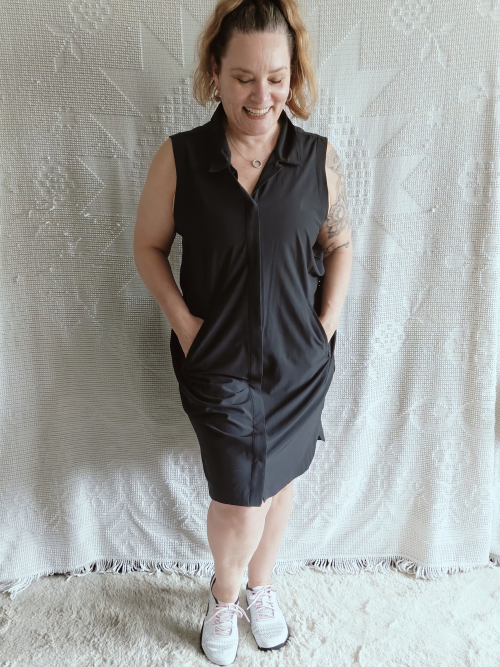 Lole Black Sleeveless Athletic Dress | XL | Golf | Tennis | Travel